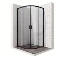 Полукруглое душевое ограждение с раздвижными дверями 