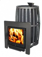 Банная печь Березка ФЛАГМАН 35 (сетчатый кожух, закрытая каменка)