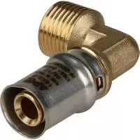 STOUT SFP-0011-001216 Угольник-переходник с наружной резьбой для металлопластиковых труб прессовой