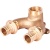 фото STOUT SFA-0040-001612 Проточный настенный угольник  бронзовый для труб из сшитого полиэтилена