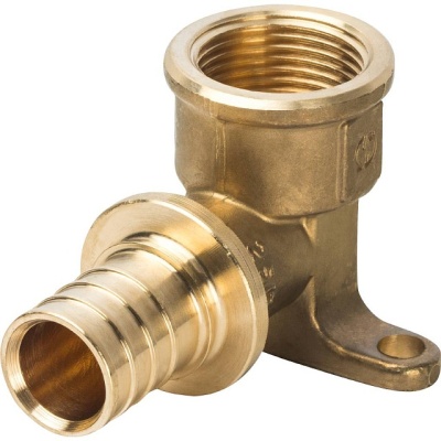 фото STOUT SFA-0009-001612 Угольник настенный с креплением для труб из сшитого полиэтилена аксиальный