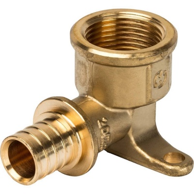 фото STOUT SFA-0009-001612 Угольник настенный с креплением для труб из сшитого полиэтилена аксиальный