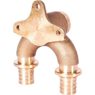 фото STOUT SFA-0040-001612 Проточный настенный угольник  бронзовый для труб из сшитого полиэтилена