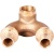 фото STOUT SFA-0040-001612 Проточный настенный угольник  бронзовый для труб из сшитого полиэтилена