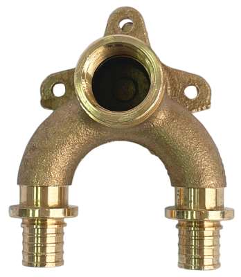 фото STOUT SFA-0040-001612 Проточный настенный угольник  бронзовый для труб из сшитого полиэтилена