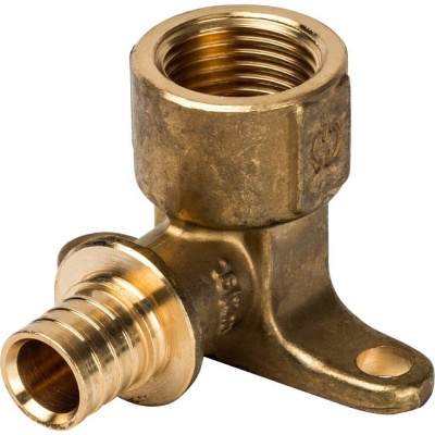 фото STOUT SFA-0009-001612 Угольник настенный с креплением для труб из сшитого полиэтилена аксиальный