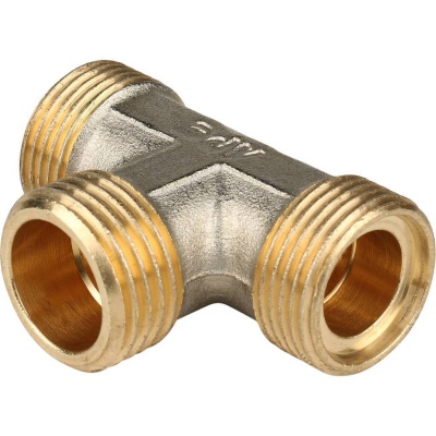 фото STOUT SFS-0011-001216 Тройник-переходник с наружной резьбой  для металлопластиковых труб винтовой