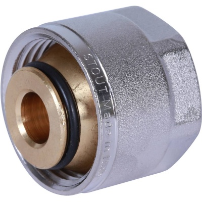 фото STOUT SFC-0026-162612 Фитинг компрессионный евроконус для труб PEX-AL-PEX 16х2,6х1/2